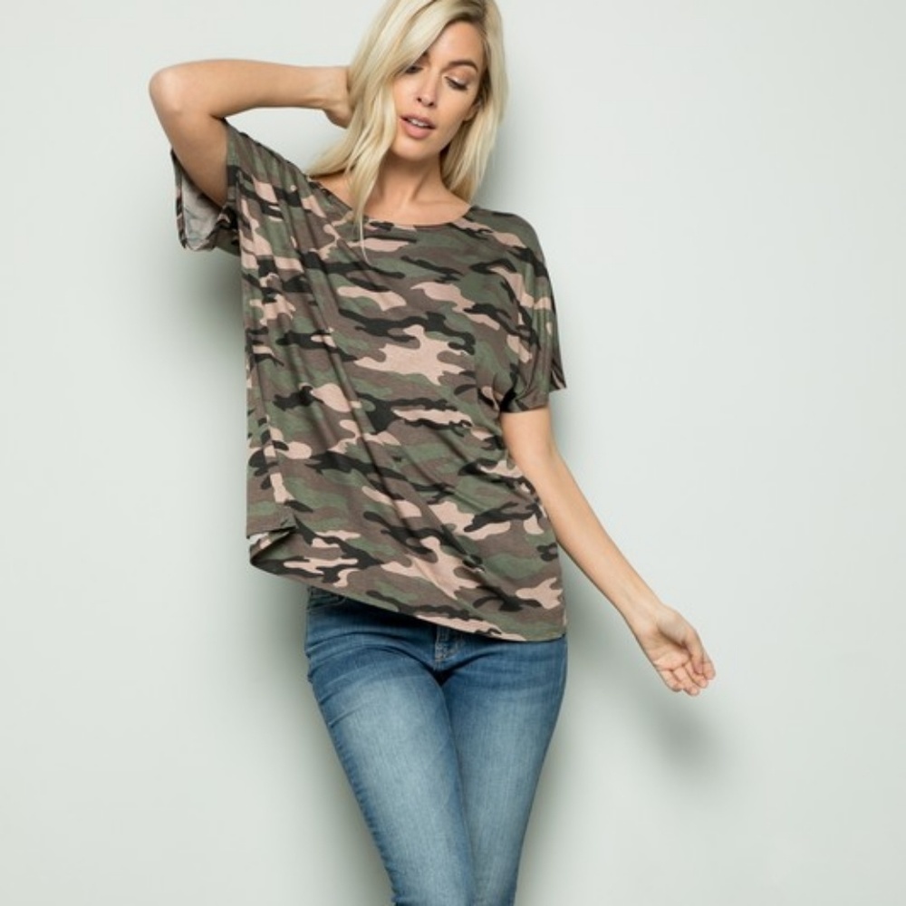 2 LEFT! Camouflage camo twist back top - Picture 6 of 8